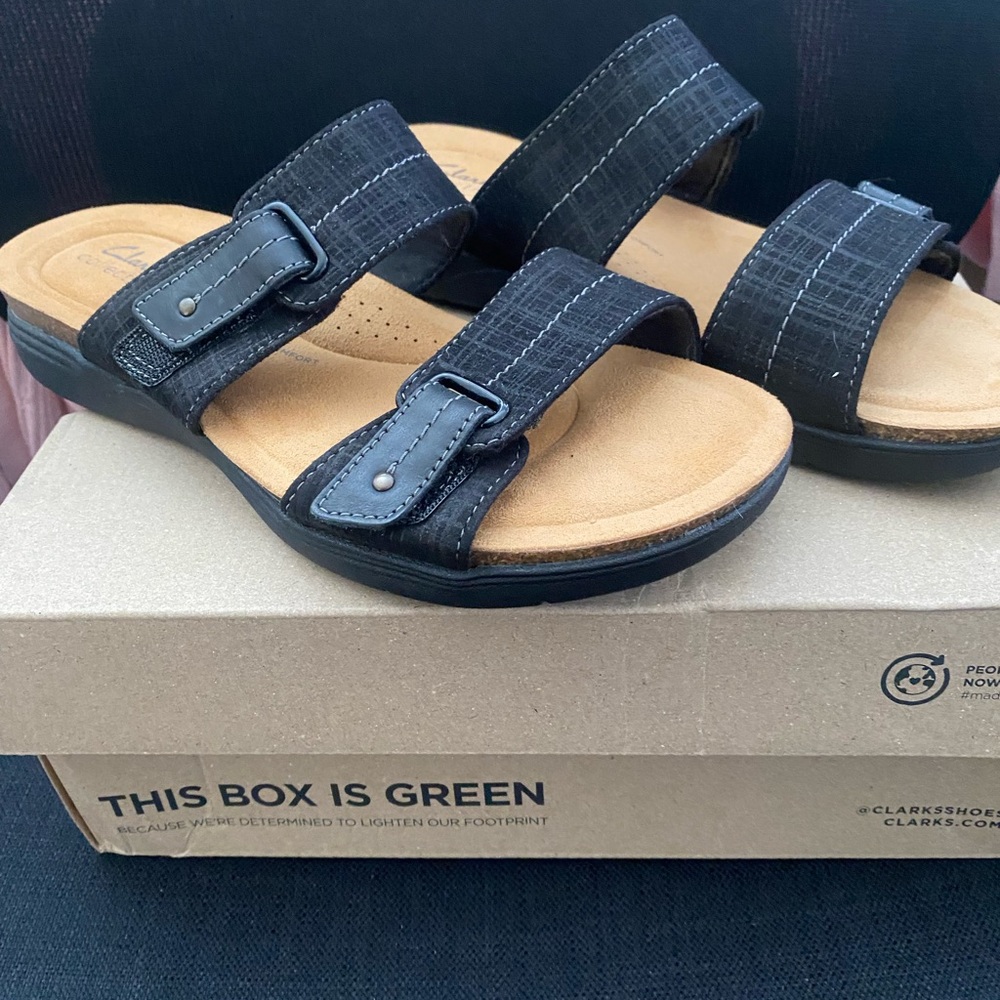 Clarks Black Women's Sandals New in Box